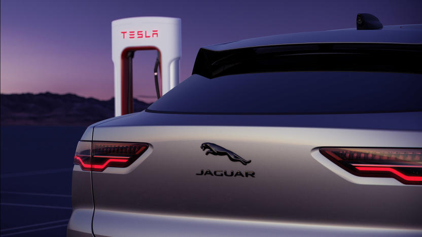 Jaguar has signed on to using Tesla's chargers too