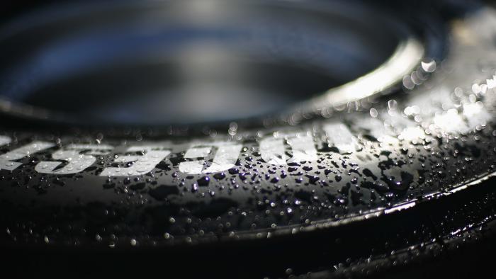 HOCKENHEIM, GERMANY - JULY 19:  Bridgestone tyre detail is seen following qualifying for the German Grand Prix at Hockenheimring on July 19, 2008 in Hockenheim, Germany.  (Photo by Vladimir Rys/Bongarts/Getty Images)