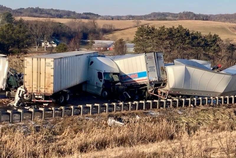 40-50 vehicles in 'massive' crash Thursday morning that has closed 