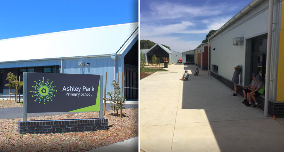 Melbourne Primary School Students Play In Building Shade