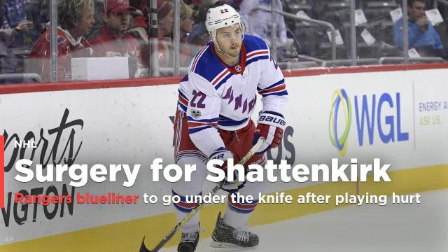 Surgery for Shattenkirk after playing with pain for Rangers