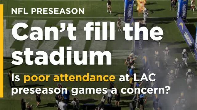 Is poor attendance for Los Angeles Chargers preseason games a concern?