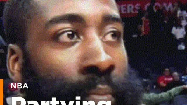 James Harden hits the club after Houston's season-ending, 39-point loss