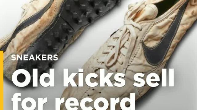 Unworn, original Nike 'moon shoes' sell for $437,500 at auction