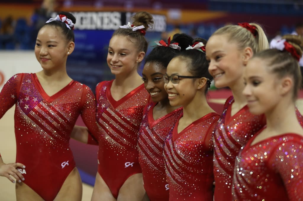 Biles Leads Us To Womens Team Gold At World Gymnastics