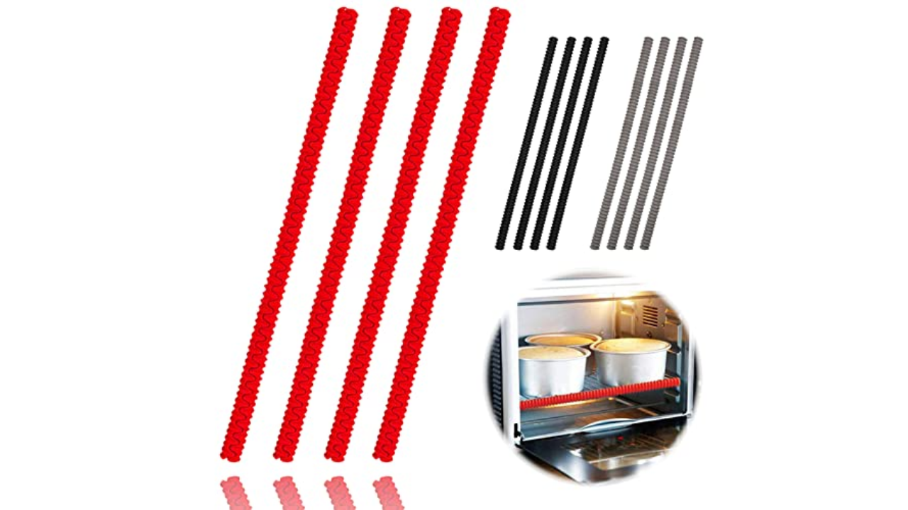 Silicone Oven Rack Shields Guards - Heat Resistant Oven Protector Oven  guards for racks side heat shield for toaster oven Protect Against Burns  and