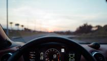 A car's dashboard. 