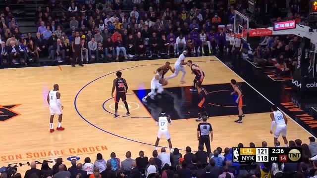 Anthony Davis with a dunk vs the New York Knicks