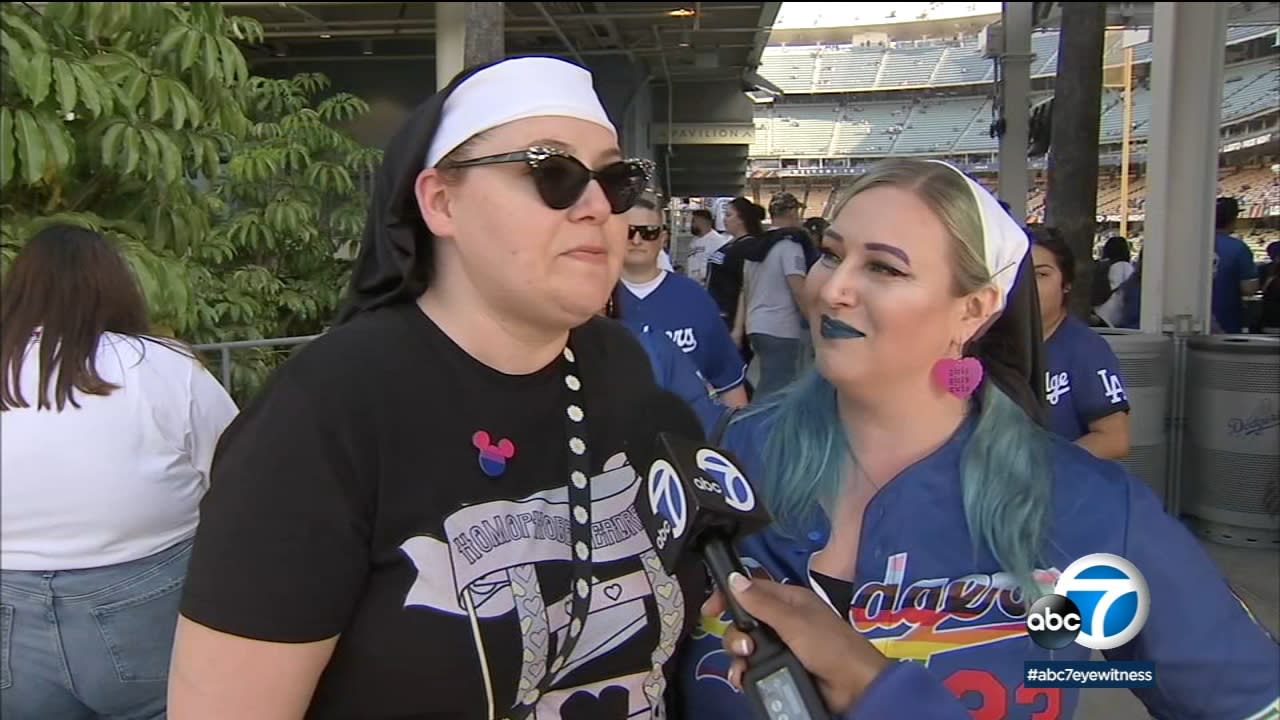 Protestors Join 'Prayerful Procession' Outside Dodger Stadium