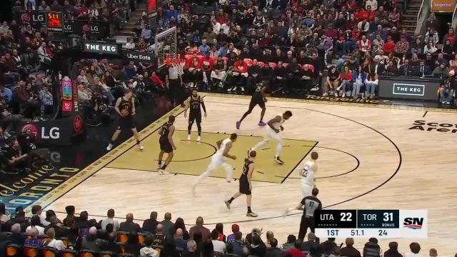 Rudy Gay with a dunk vs the Toronto Raptors