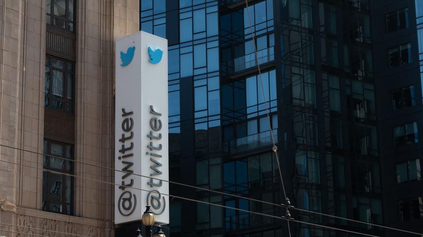 The Twitter logo is seen at their headquarters on April 26, 2022 in downtown San Francisco, California. - Billionaire Elon Musk is capturing a social media prize with his deal to buy Twitter, which has become a global stage for companies, activists, celebrities, politicians and more. (Photo by Amy Osborne / AFP) (Photo by AMY OSBORNE/AFP via Getty Images)