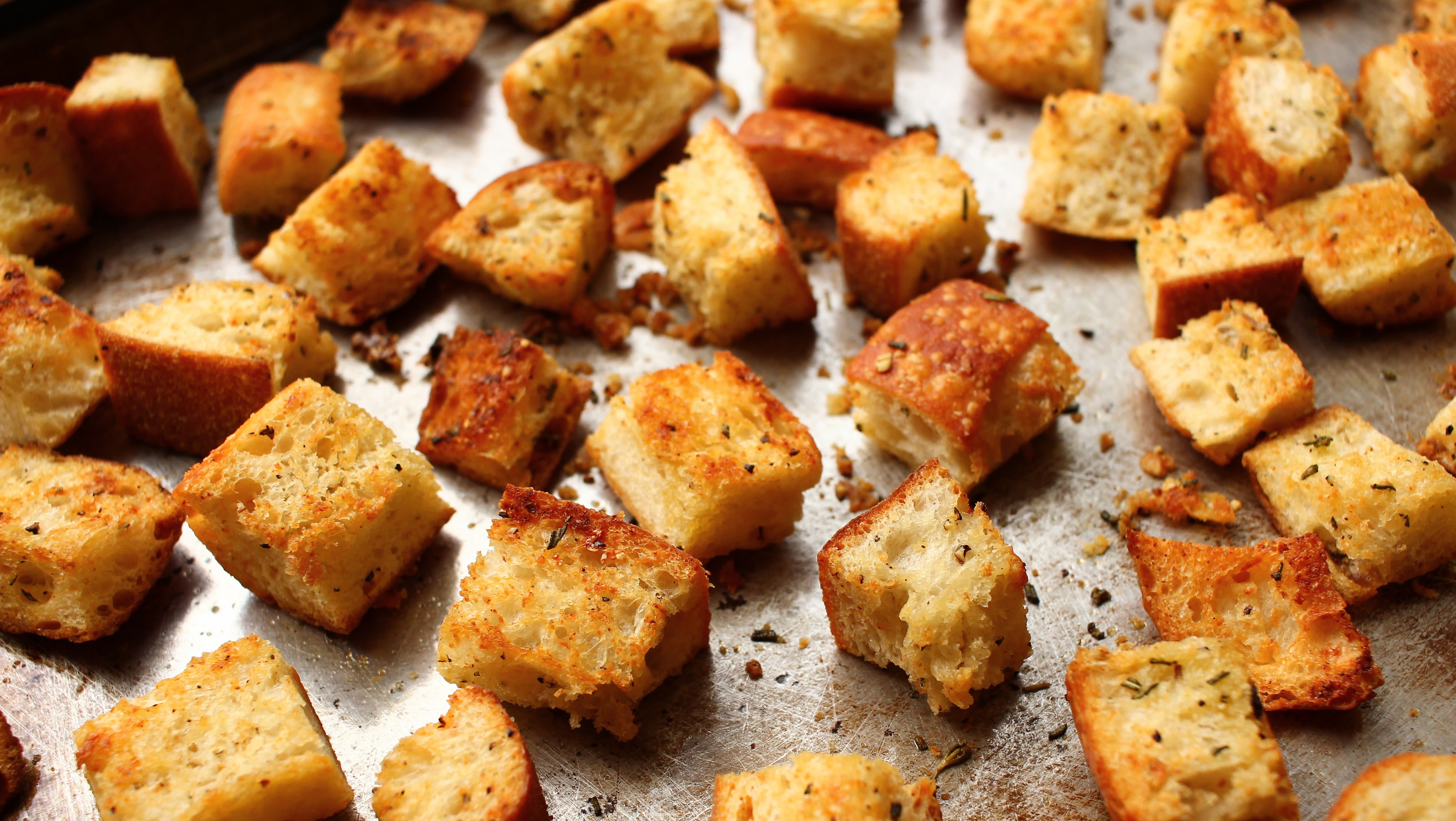 Crunchy Homemade Croutons Are Perfectly Seasoned [Video]