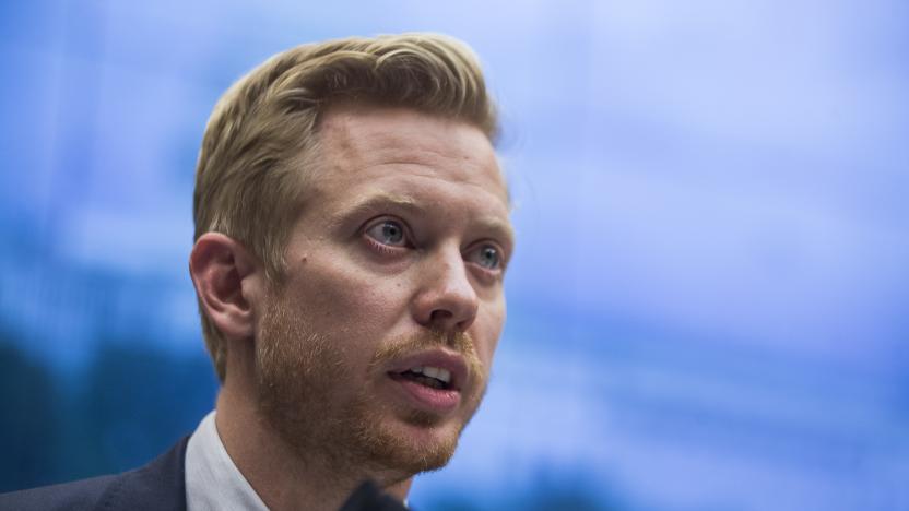 WASHINGTON, DC - OCTOBER 16: Reddit Inc. co-founder and CEO Steve Huffman speaks during a hearing with the House Communications and Technology and House Commerce Subcommittees on Capitol Hill on October 16, 2019 in Washington, DC. The hearing investigated measures to foster a healthier internet and protect consumers.  (Photo by Zach Gibson/Getty Images)