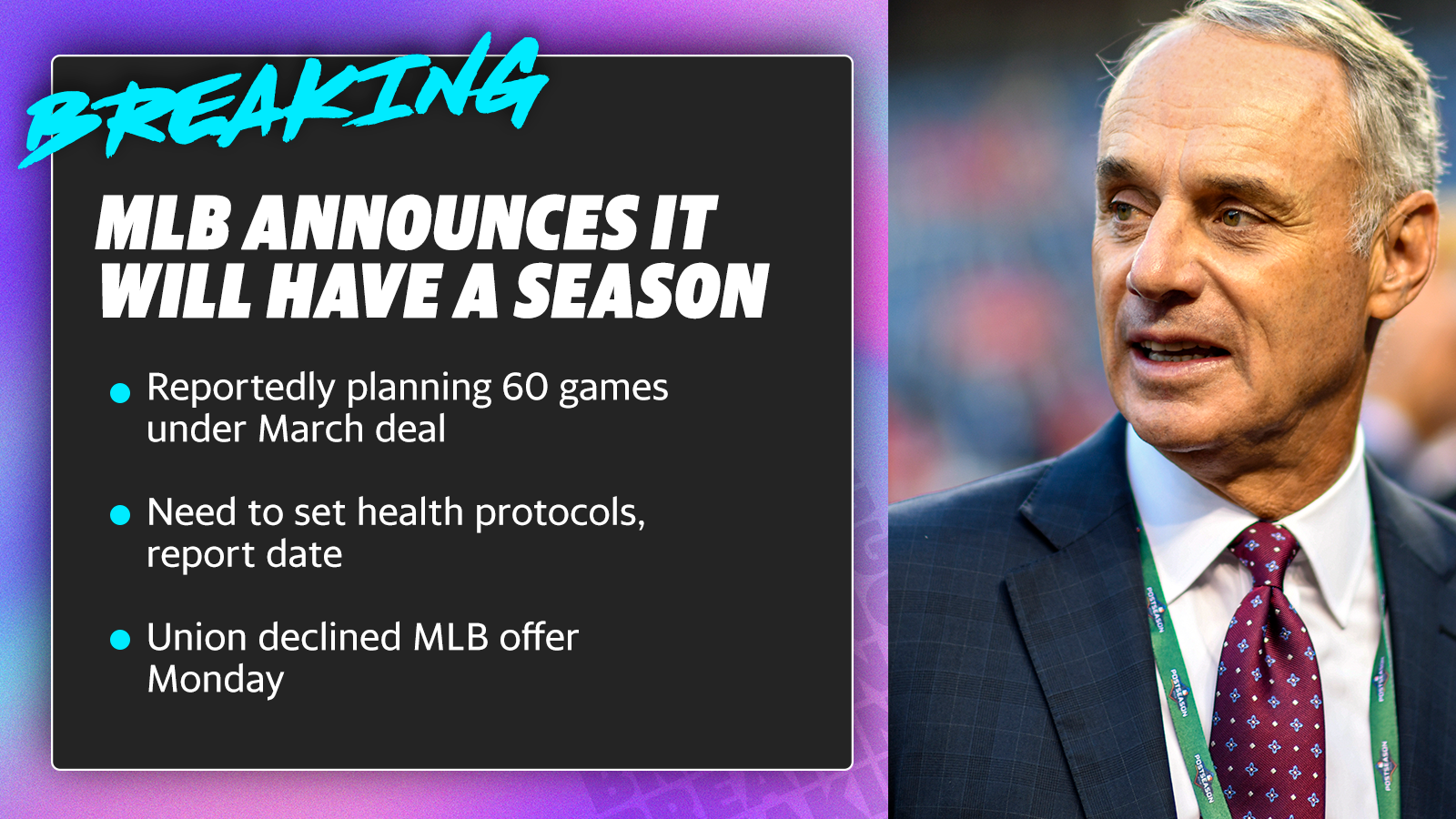 MLB announces 2020 regular season