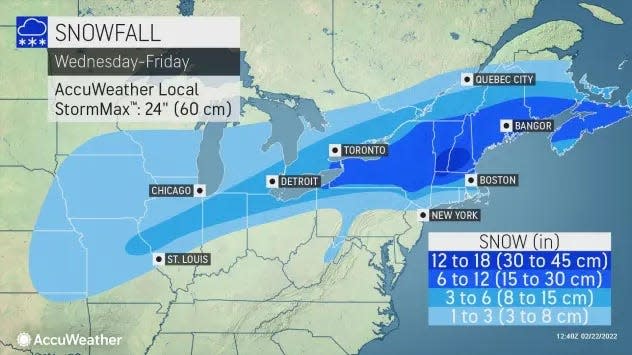 Weather for Friday could dump snow, ice on Hudson Valley after very warm Wednesd..