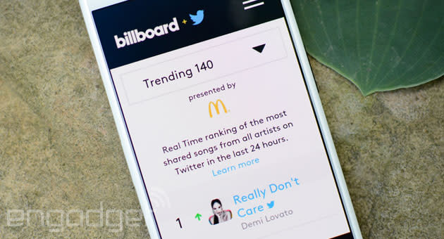 Nowplaying Twitter And Billboard Flip The Switch On Real Time Music Charts Engadget