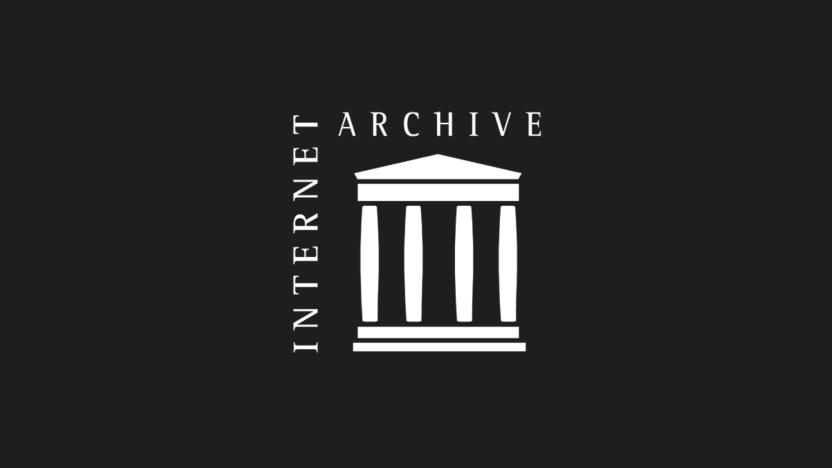 The logo of the Internet Archive, a white Greco-Roman style temple against a black background.