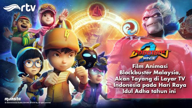 Saksikan Film BoBoiBoy Movie 2 Tayang di RTV Pada 31 Juli 2020