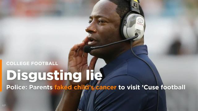 Police: Parents lied about child's cancer to raise money and visit Syracuse football team