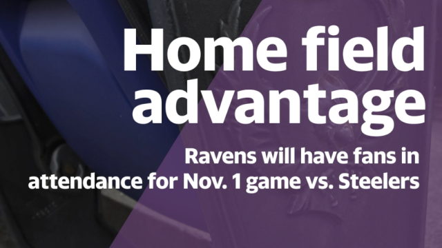 Ravens will have fans in attendance for Nov. 1 game vs. Steelers