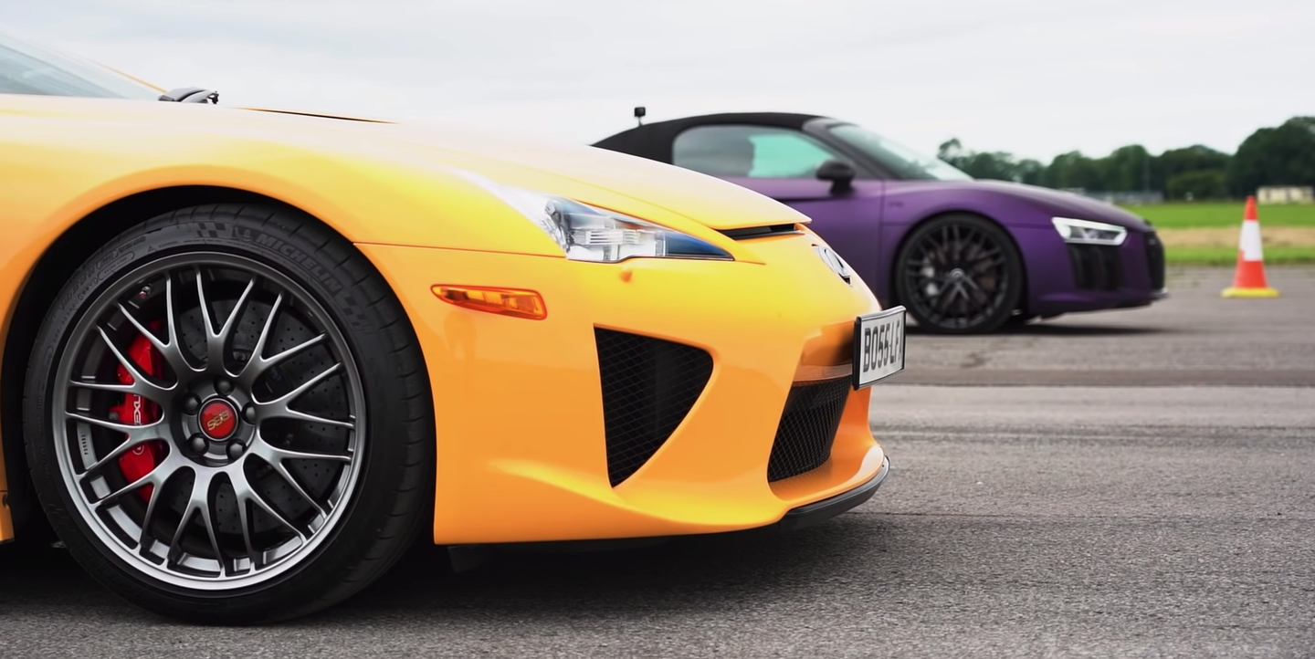 Watch A Lexus Lfa Get Dusted By An Audi R8 In A Drag Race