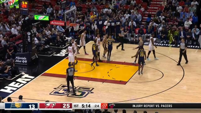 T.J. McConnell with an and one vs the Miami Heat