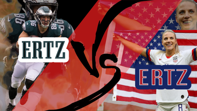 Ertz vs Ertz: Sports power couple have fun testing their relationship