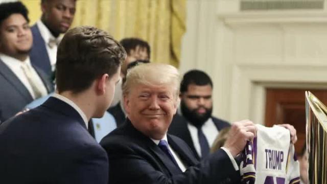 President Donald Trump hosts LSU at the White House