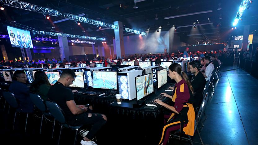 ANAHEIM, CALIFORNIA - NOVEMBER 01: Angela Sarafyan plays World of Warcraft: Shadowlands at BlizzCon 2019 at the Anaheim Convention Center in Anaheim, CA on Nov. 1, 2019.  (Photo by Phillip Faraone/Getty Images for Blizzard Entertainment)