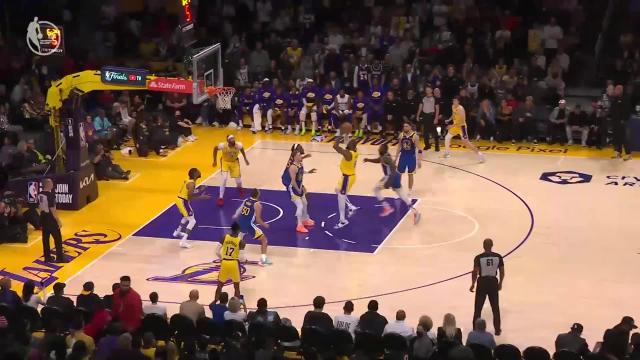 AD with a dunk vs the Golden State Warriors