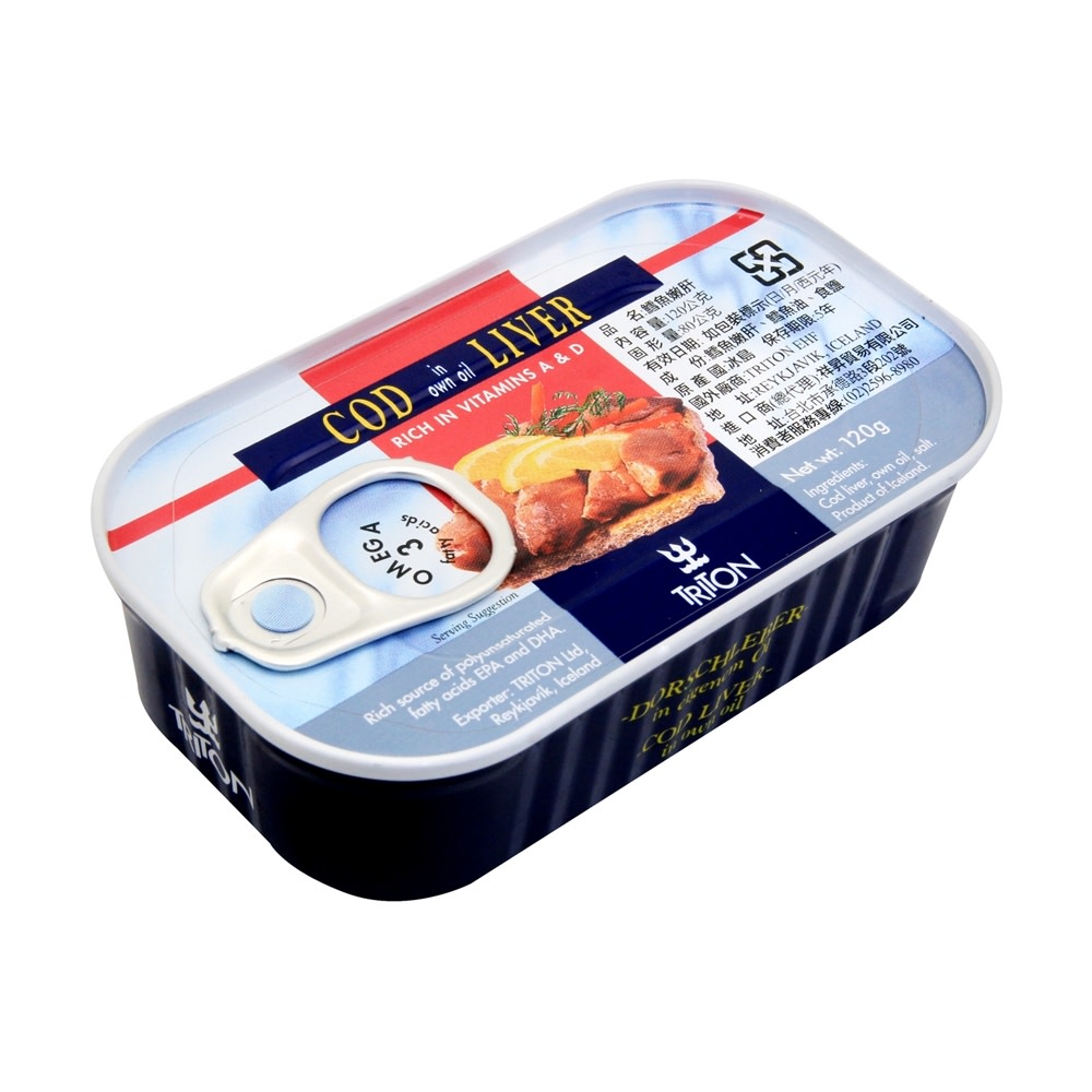 日韓進口食品 冰島 鱈魚肝-藍鐵罐 滿額折50