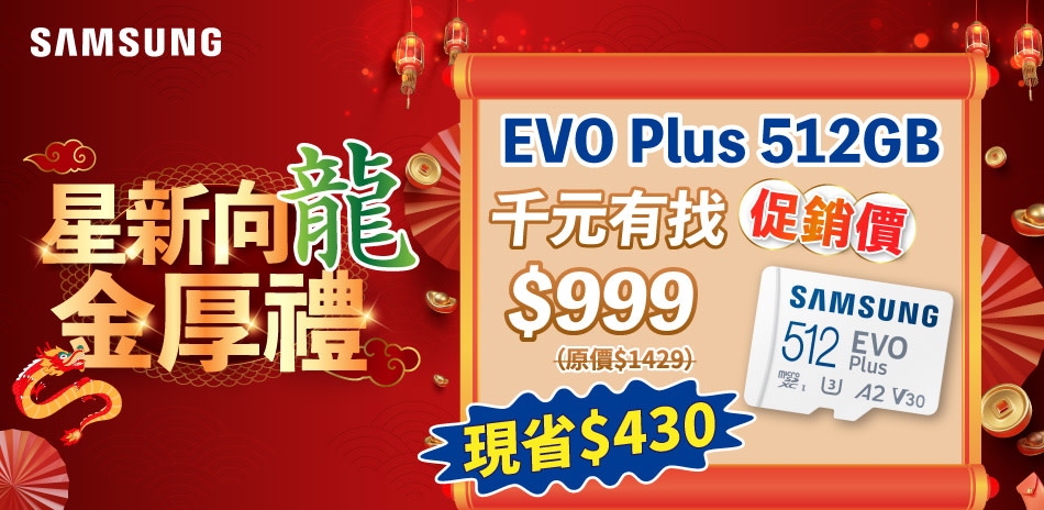 SAMSUNG EVO Plus 512G $999
