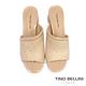 Tino Bellini 巴西進口蛇紋曲線鞋面高跟涼拖鞋_粉膚 product thumbnail 4
