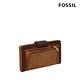 FOSSIL Logan 真皮麂皮絨壓紋扣式RFID防盜中長夾-棕色 SL8246249 product thumbnail 4