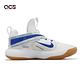 Nike 排球鞋 React Hyperset 男鞋 白 藍 魔鬼氈 緩震 穩定 支撐 室內運動鞋 CI2955-140 product thumbnail 3