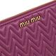 MIU MIU 金屬LOGO山形壓線造型牛皮ㄇ字拉鍊長夾(紫紅) product thumbnail 5