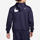 Nike 外套 Basketball 男款 紫 白 內刷毛 保暖 連帽 帽T 運動外套 夾克 FB7116-555 product thumbnail 5
