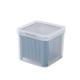 荷生活 PP材質廚房可瀝水式密封保鮮盒 蔥花配料備菜用雙層分裝盒-1入 product thumbnail 2