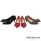 Tino Bellini 奢華鑲嵌鑽飾中跟鞋_ 駝 product thumbnail 3