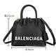 BALENCIAGA Ville Emma 大款 品牌字母牛皮手提/肩背貝殼包(黑色) product thumbnail 6