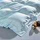 Betrise水波藍/灰 加大-摩登撞色系列 頂級300織紗100%純天絲四件式薄被套床包組 product thumbnail 7