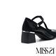 高跟鞋 MISS 21 復古時髦水鑽T字帶瑪麗珍高跟鞋－黑 product thumbnail 4