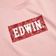 EDWIN 佩斯里紋LOGO短袖T恤-女-淺粉紅 product thumbnail 6