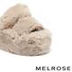 拖鞋 MELROSE 美樂斯 溫暖舒適絨毛造型寬帶厚底拖鞋－杏 product thumbnail 6
