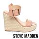 STEVE MADDEN-SANTORINI 一字草編楔型高跟涼鞋-粉紅 product thumbnail 2