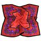 Dior CD繩索LOGO典雅花卉羊毛混絲大披肩圍巾-紫花/紅色 product thumbnail 2