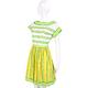 BOUTIQUE MOSCHINO 檸檬黃綠拼接條紋短袖洋裝 product thumbnail 5