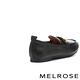 低跟鞋 MELROSE 美樂斯 懷舊時尚鍊條水染牛皮樂福方頭低跟鞋－黑 product thumbnail 4