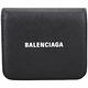 BALENCIAGA 字母印花荔紋牛皮對折短夾(黑色/內釦零錢袋) product thumbnail 2