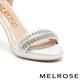 涼鞋 MELROSE 質感奢華水鑽踝帶美型高跟涼鞋－銀 product thumbnail 6